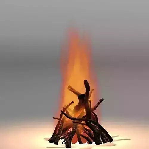 Camp fire 02 3D model