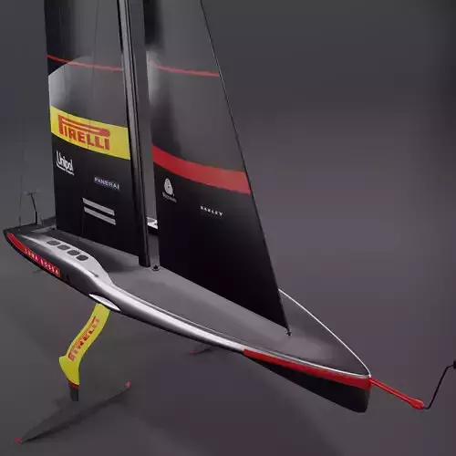 AC75 America Cup race yacht 3D model hydrofoil IMOCA 3D model
