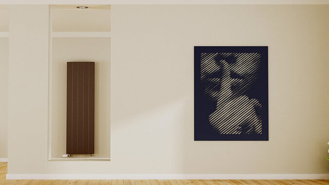 Halftone wall sticker Shhhhhhhhh Free 3D print model