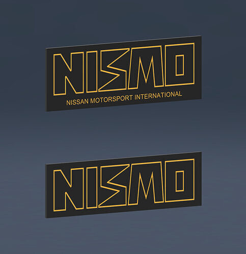 Nissan NISMO Retro Badge 3D print model