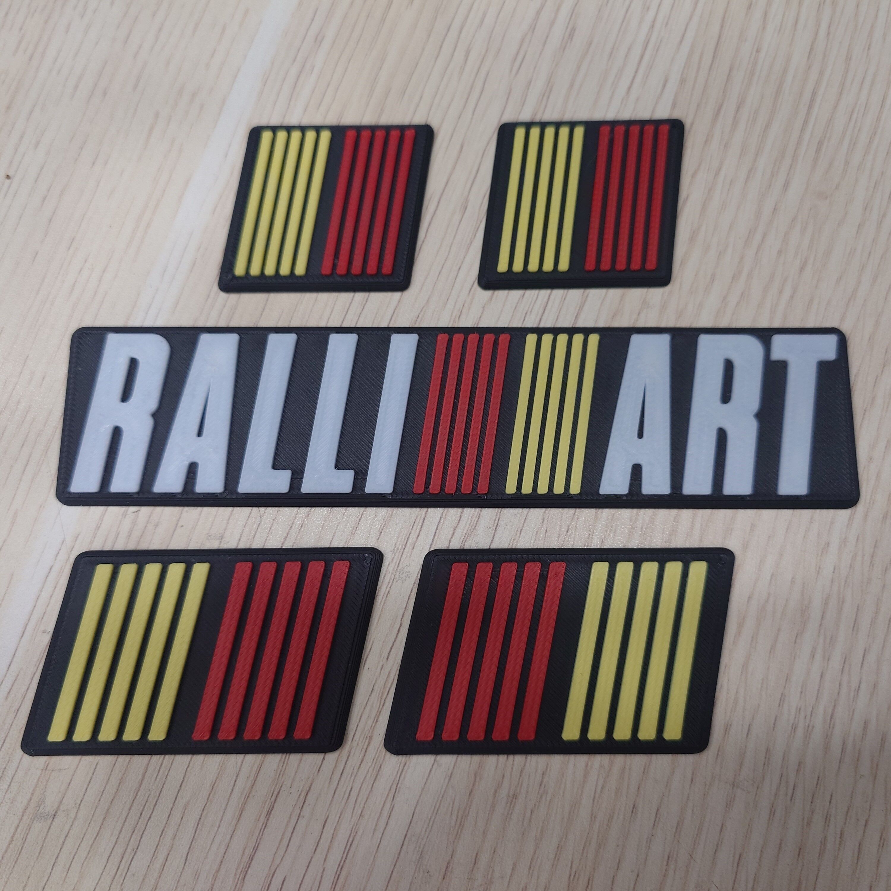 Mitsubishi Rally Art Logo Set 3D print model_5