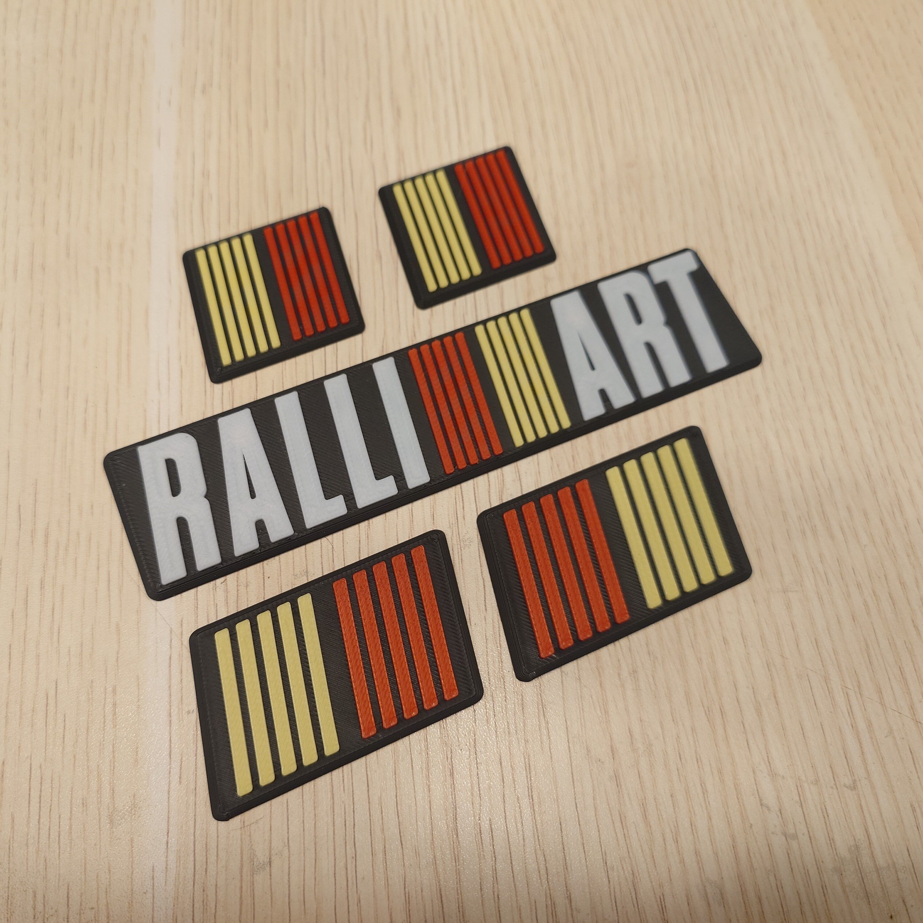 Mitsubishi Rally Art Logo Set 3D print model_3