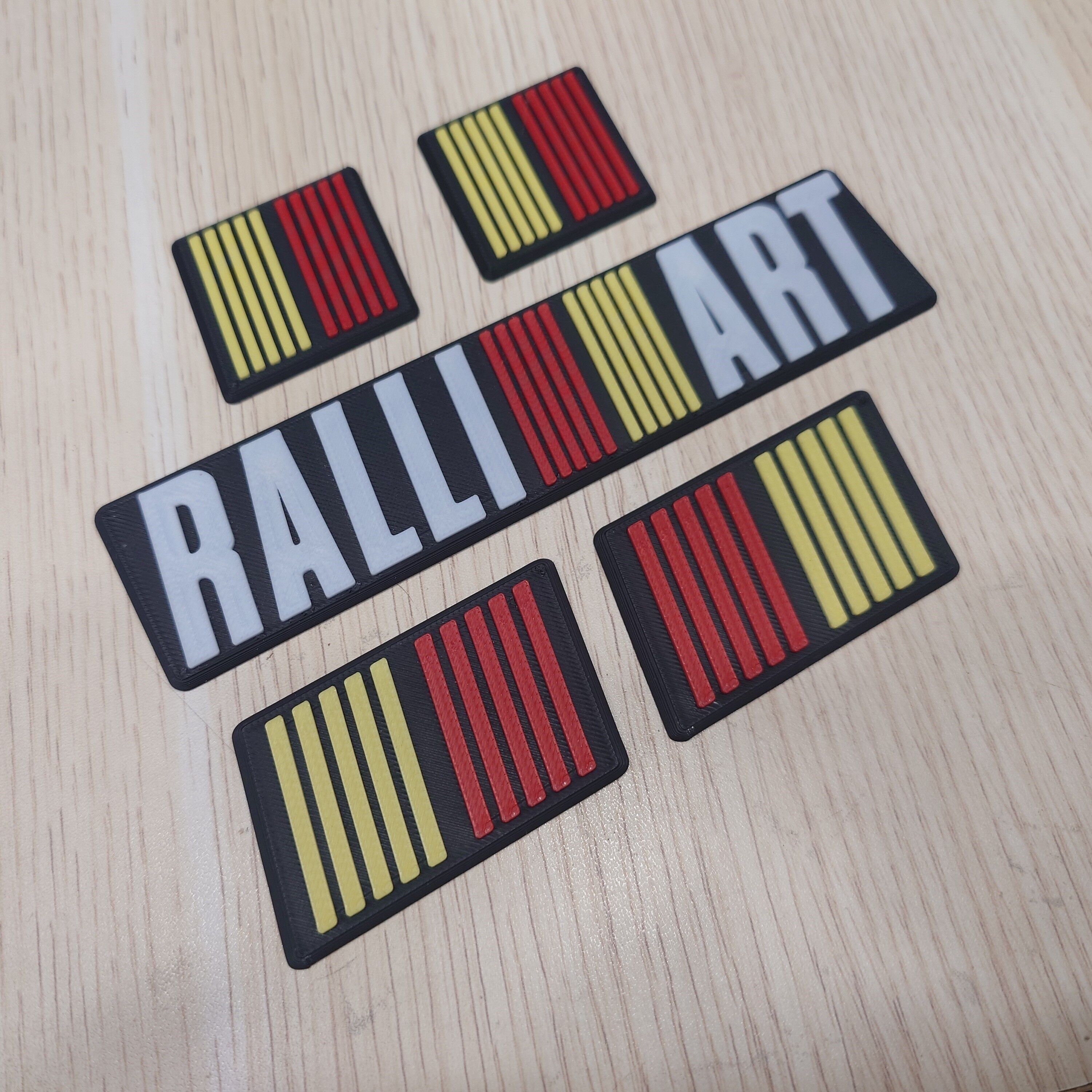 Mitsubishi Rally Art Logo Set 3D print model_4