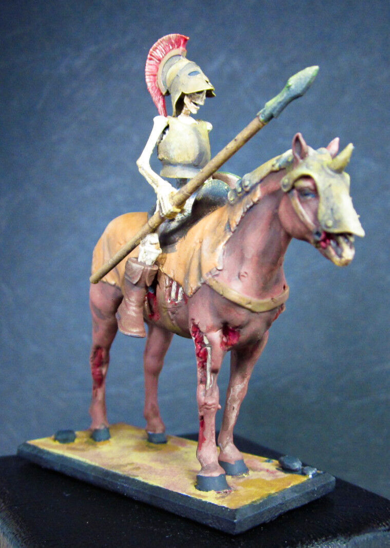 2 skeletons cavalry zombies horses 3D print model_9