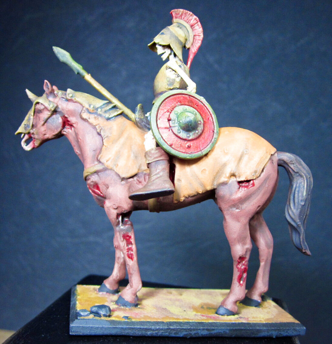 2 skeletons cavalry zombies horses 3D print model_10