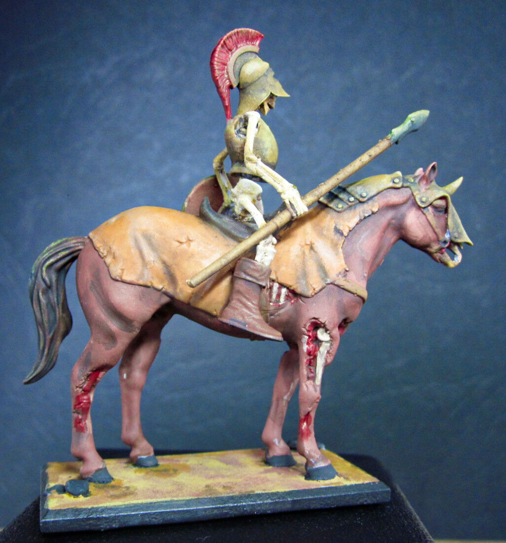 2 skeletons cavalry zombies horses 3D print model_11