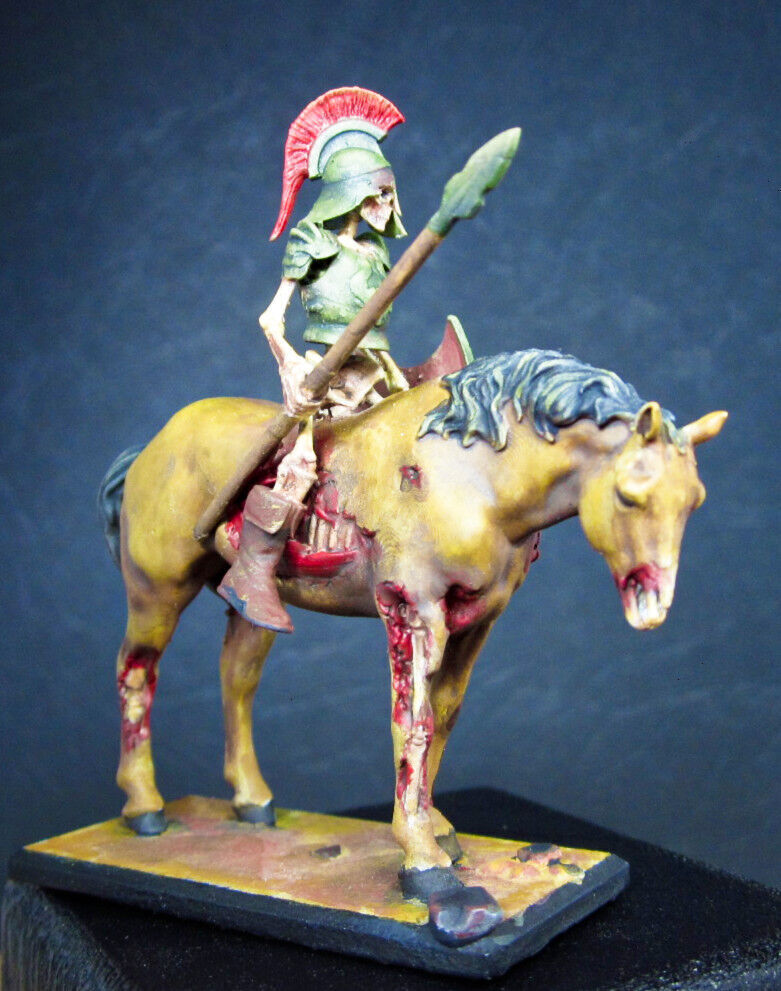 2 skeletons cavalry zombies horses 3D print model_7