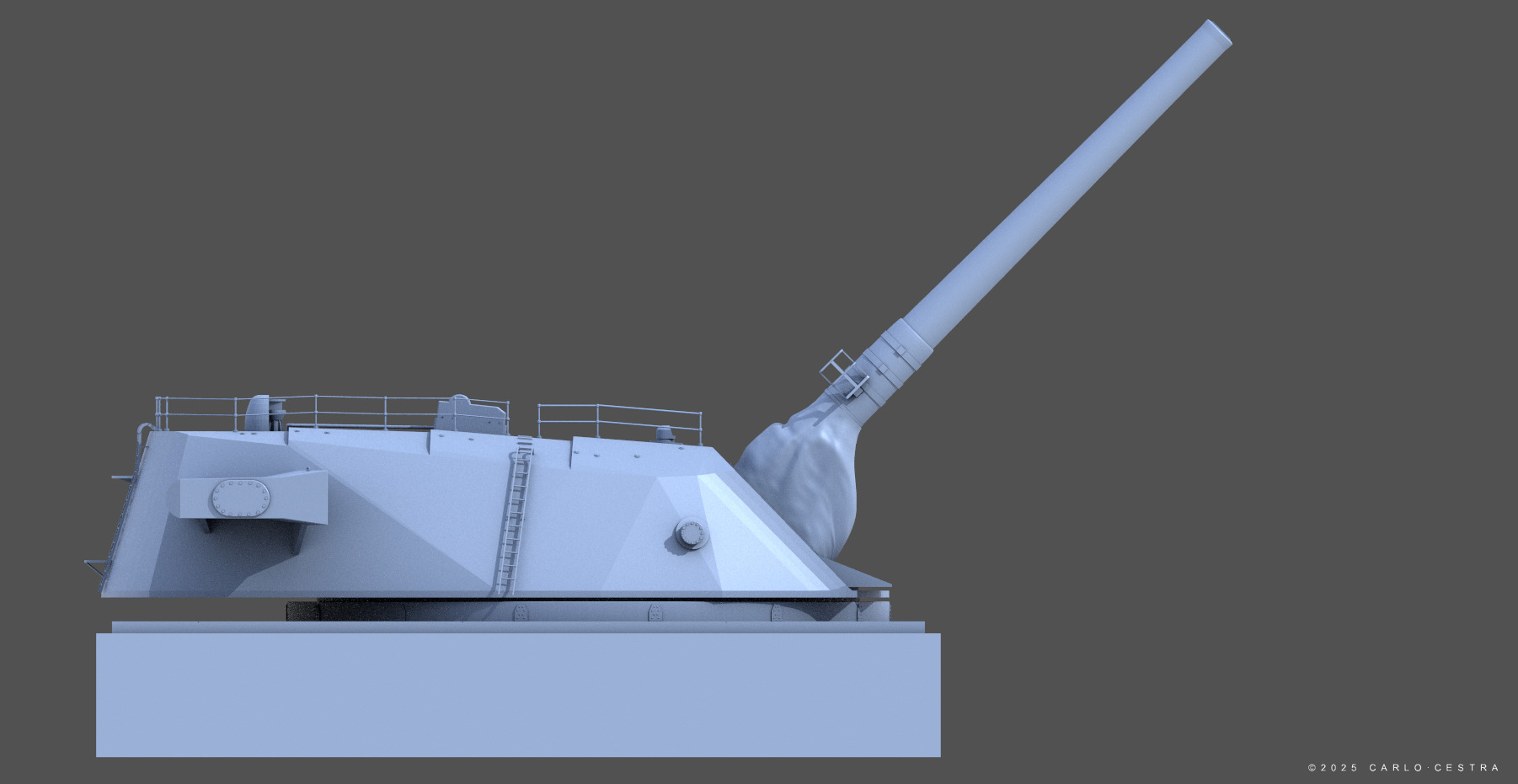 Super Yamato 51cm Twin Turret - 1-72 scale 3D print model_12