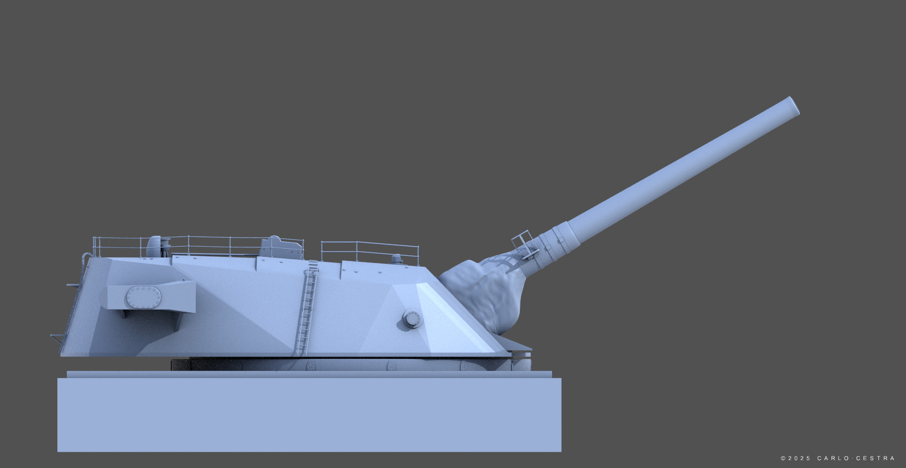 Super Yamato 51cm Twin Turret - 1-72 scale 3D print model_10