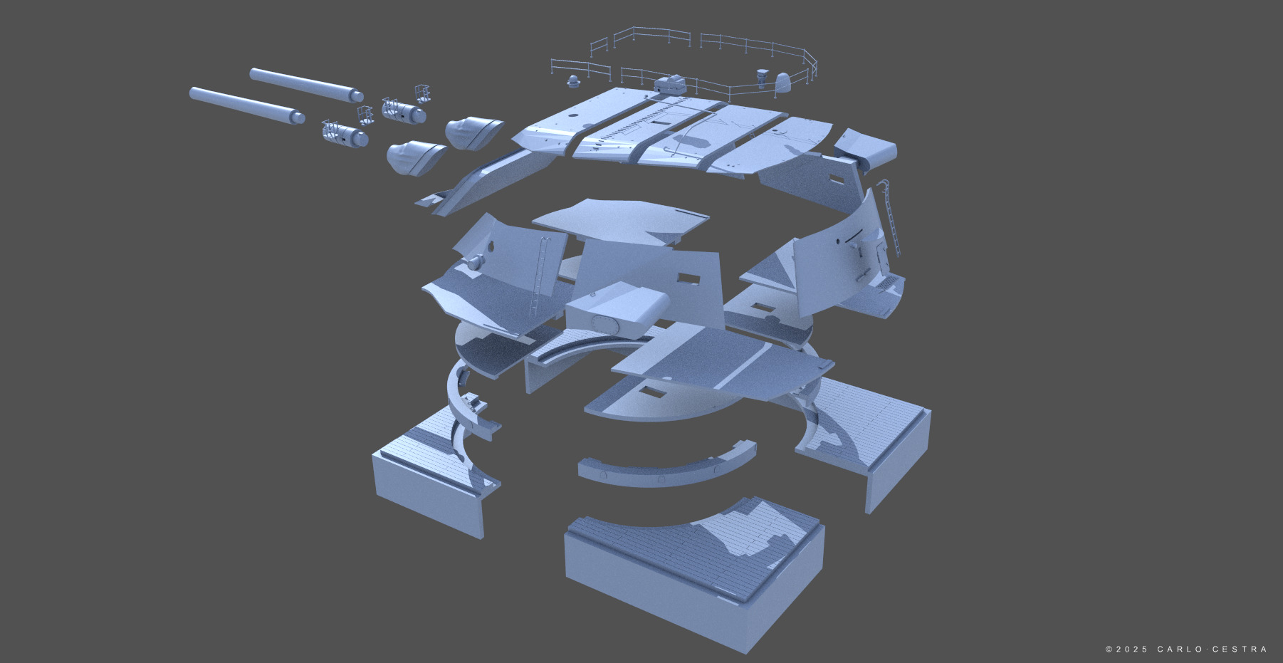 Super Yamato 51cm Twin Turret - 1-72 scale 3D print model_15