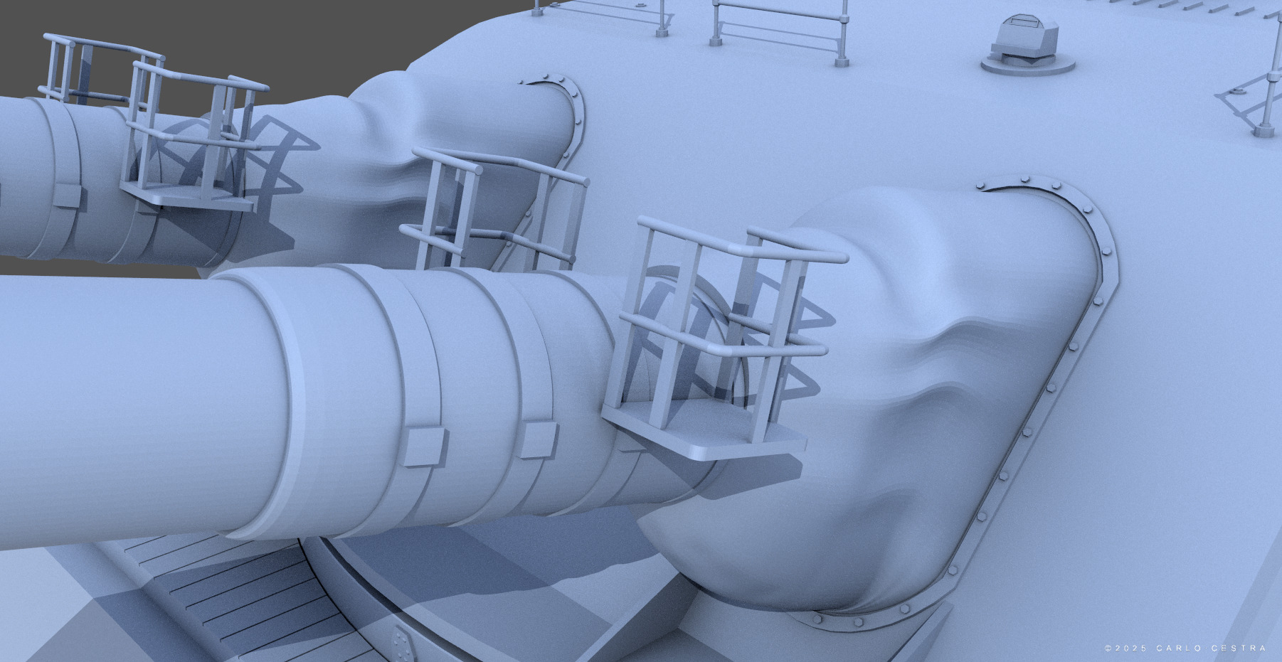 Super Yamato 51cm Twin Turret - 1-72 scale 3D print model_8