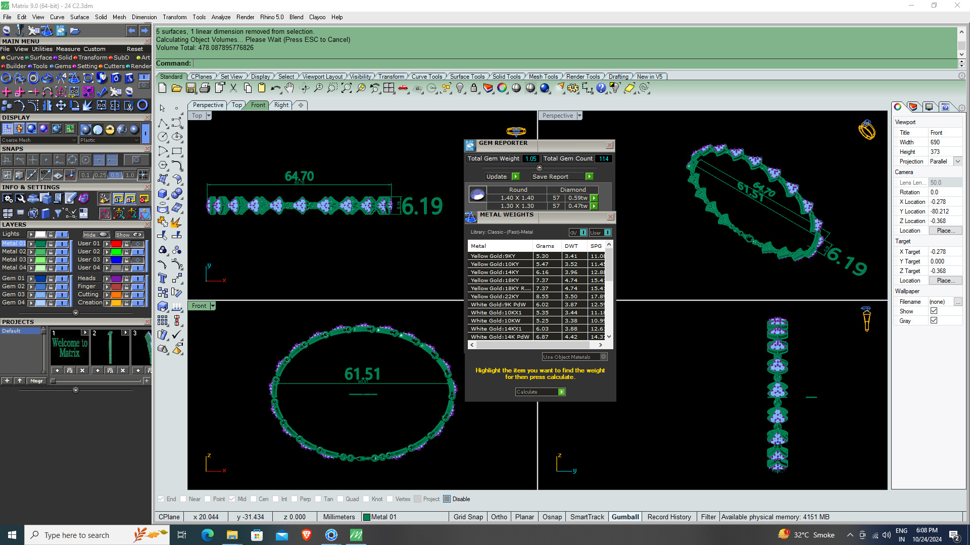 BRACELET DIAMOND -CAD-034 3D model_15