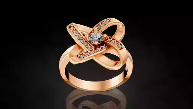 woman lux ring 3D print model