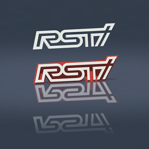 Subaru Impreza R-STI Badge 3D print model