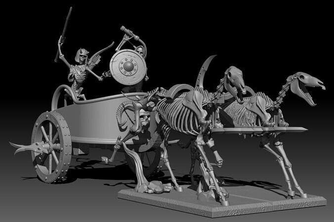 Skeleton chariot 3D print model