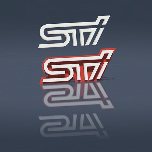Subaru Impreza STI Badge 3D print model