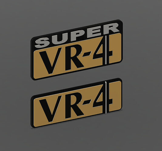 Mitsubishi Galant  Super VR4 Badge 3D print model
