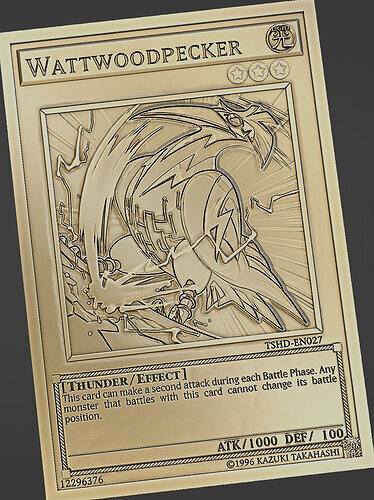 Wattwoodpecker - yu-gi-oh 3D print model