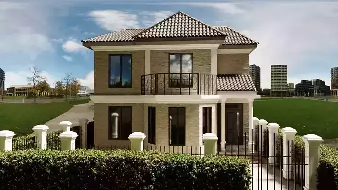 modern house and natural