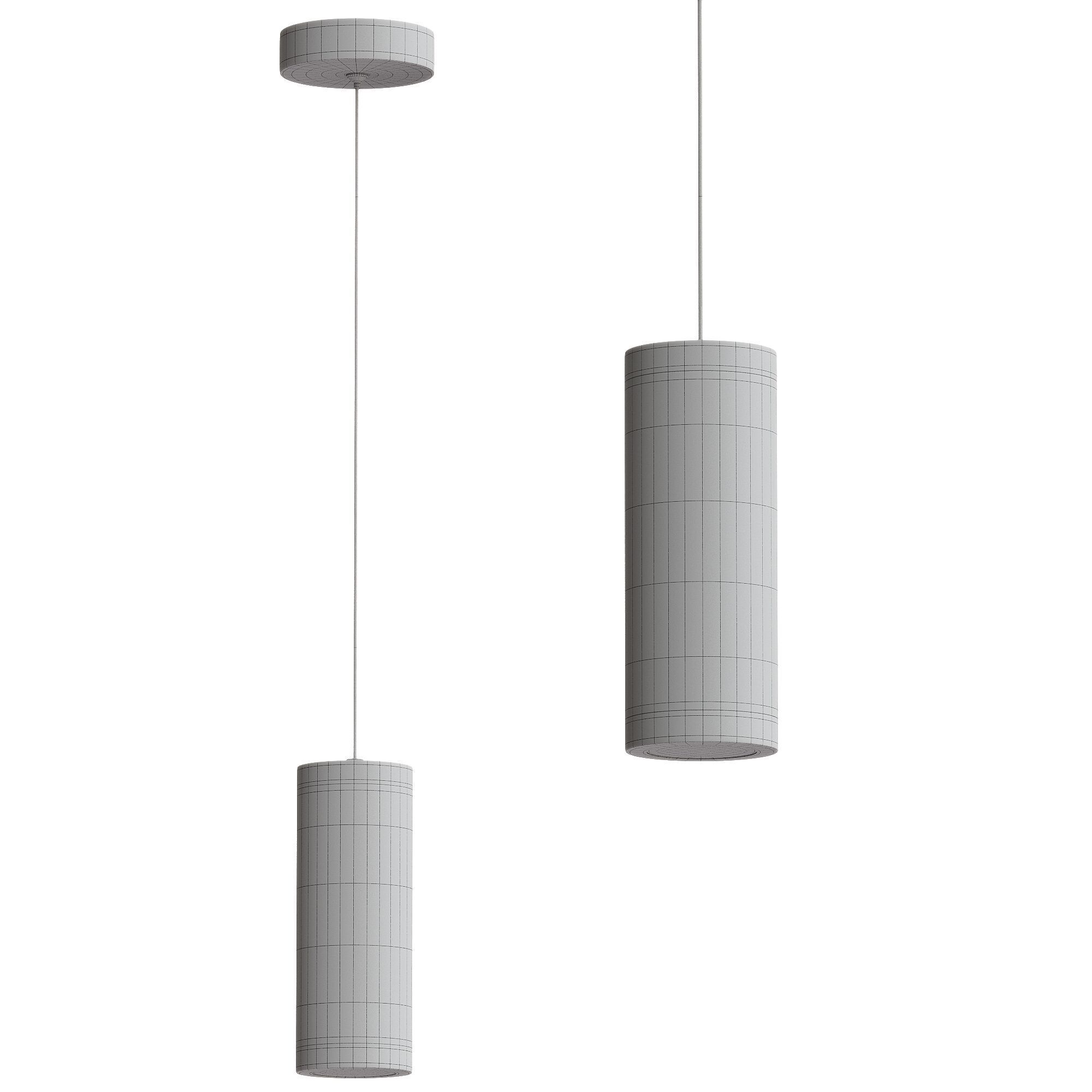 Lysiane Single Light Steel Dimmable LED Pendant 3D model_2