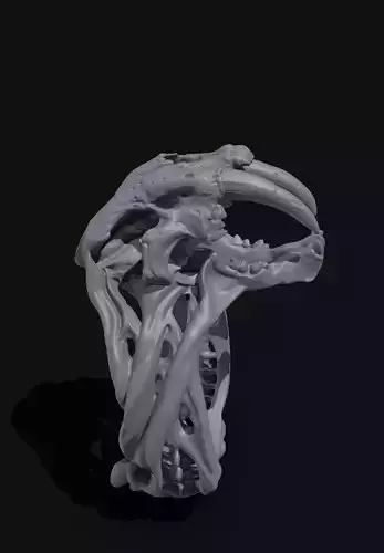 Saber-Toothed Tiger Skull Ring