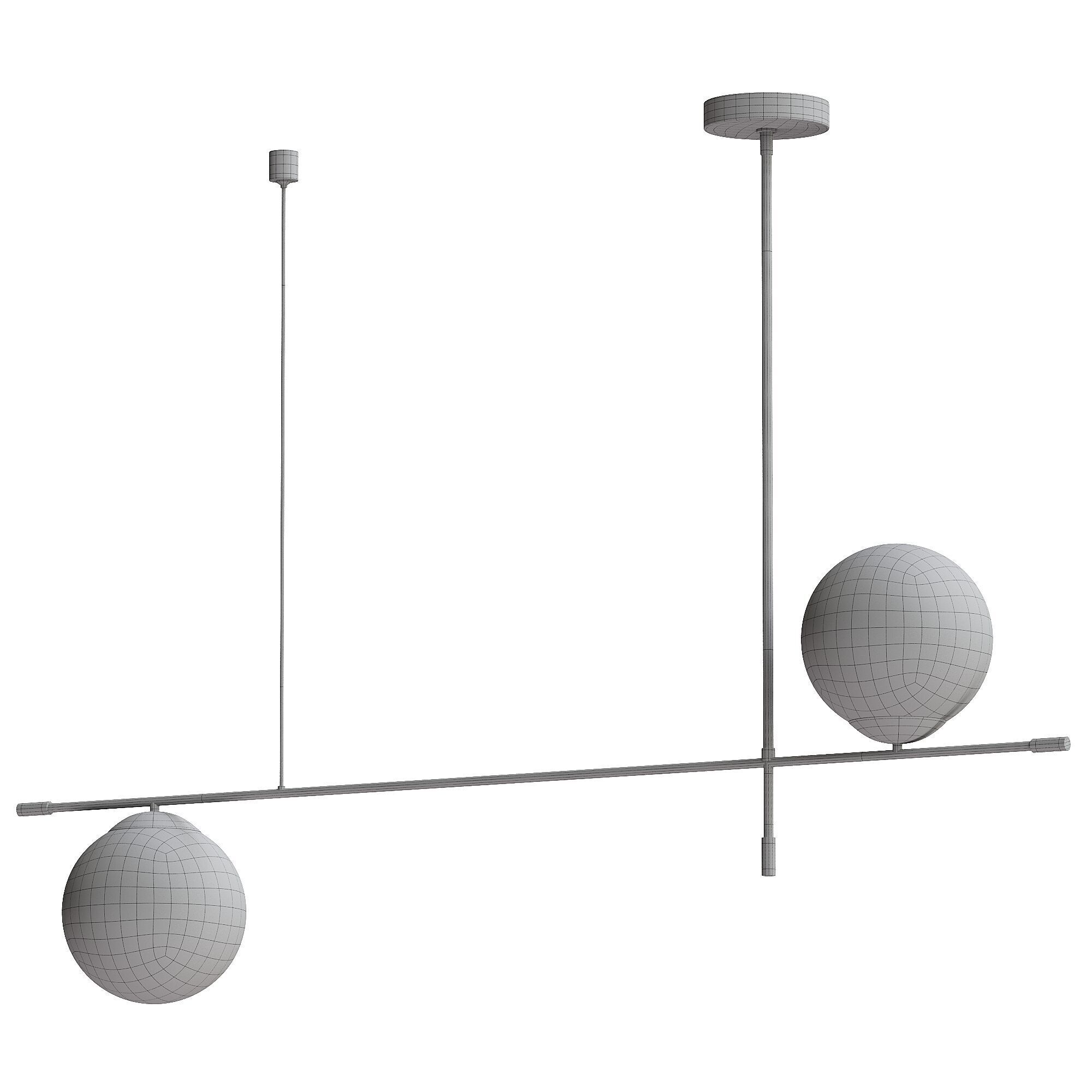 Maytoni Nostalgia pendant light 2-bulb glass 3D model_2