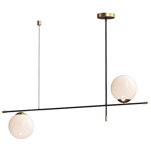  Maytoni Nostalgia pendant light 2-bulb glass 3D model