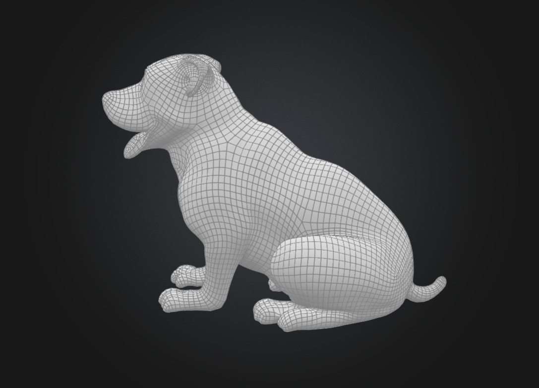 Pitbull Puppy no Texture 3D print model_3