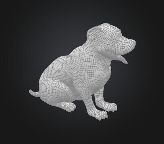 Pitbull Puppy no Texture 3D print model