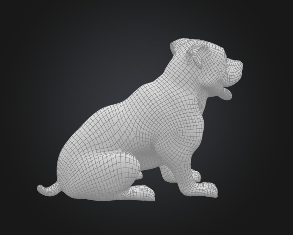Pitbull Puppy no Texture 3D print model_1