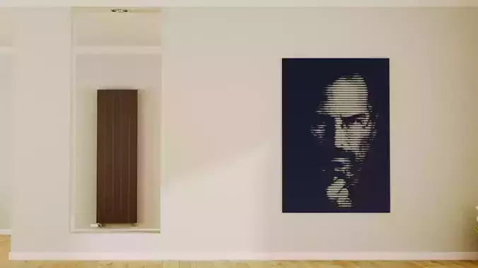 Halftone wall sticker Steve Jobs