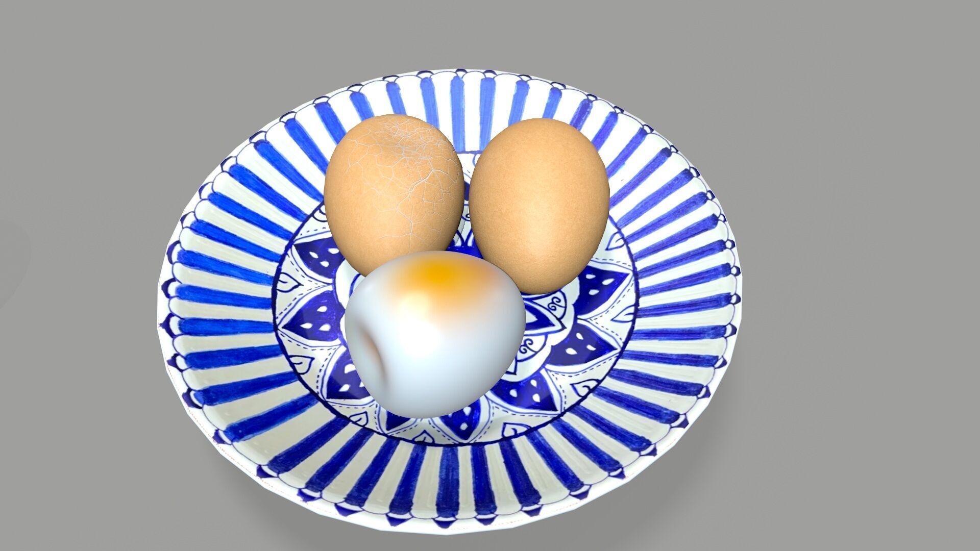 egg food  Low-poly 3D model_4