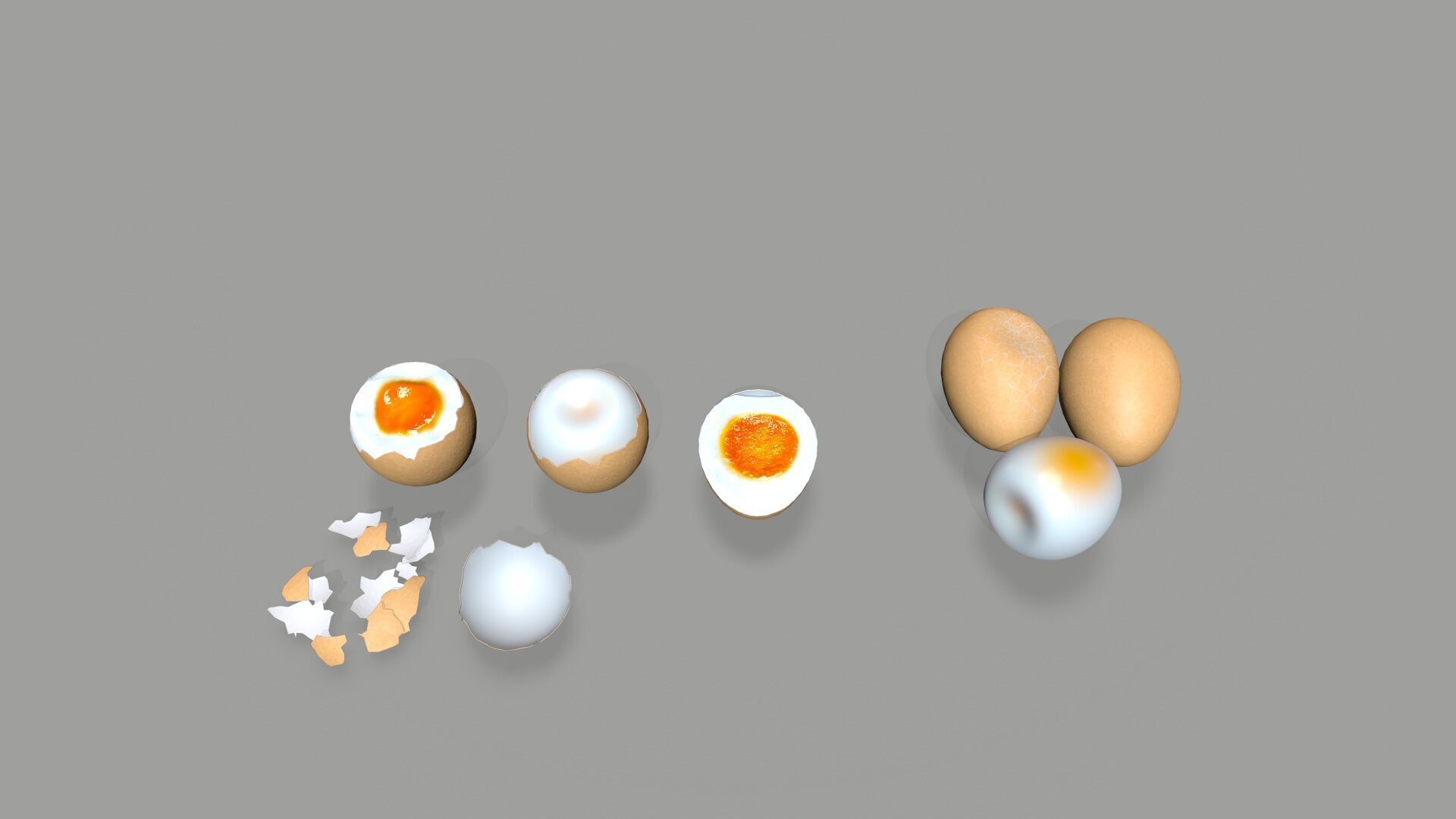 egg food  Low-poly 3D model_7
