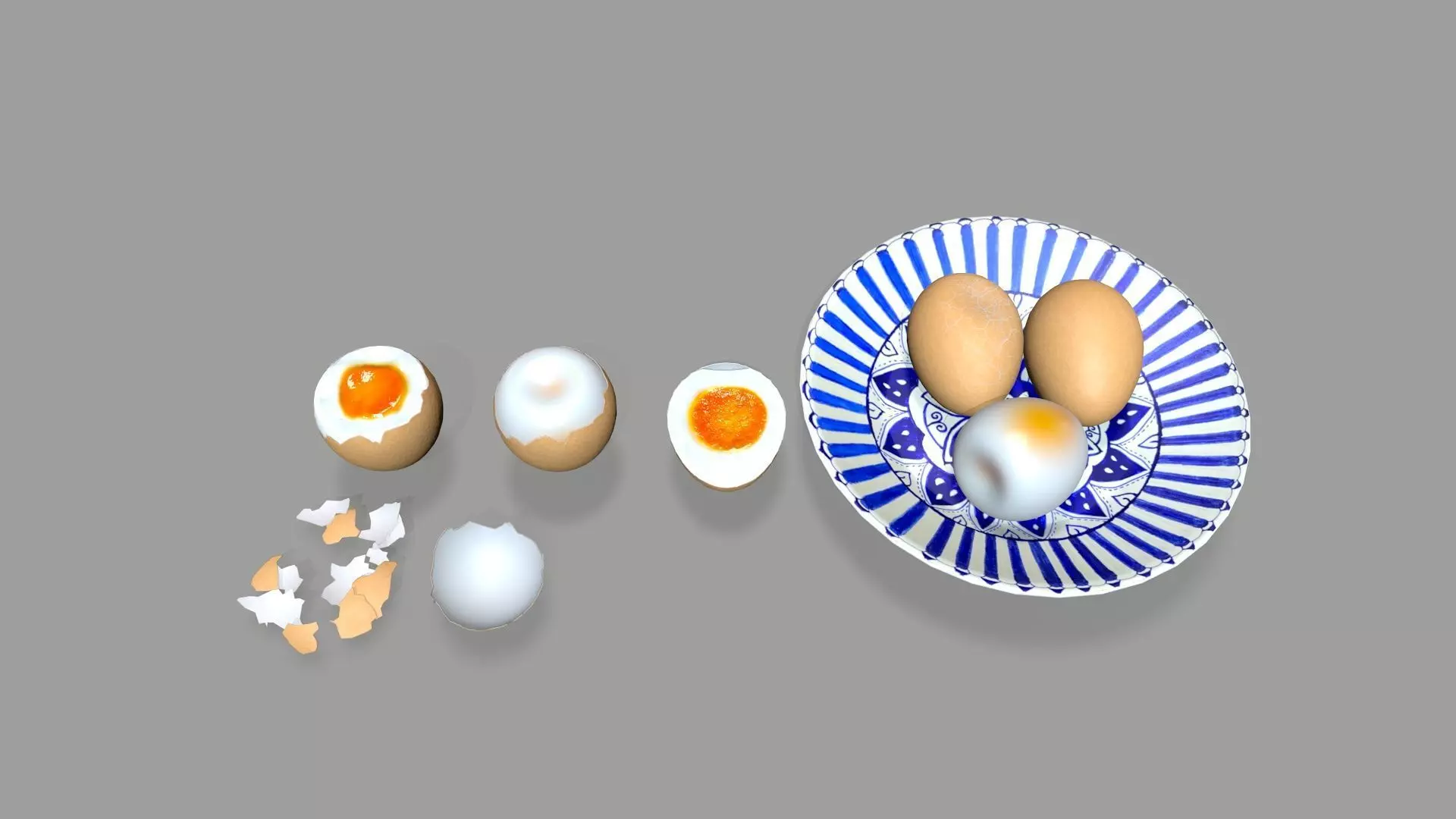 egg food  Low-poly 3D model_0