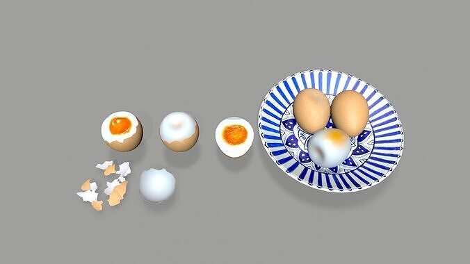egg food  Low-poly 3D model