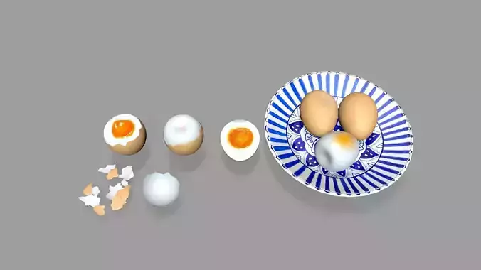 egg food  Low-poly 3D model