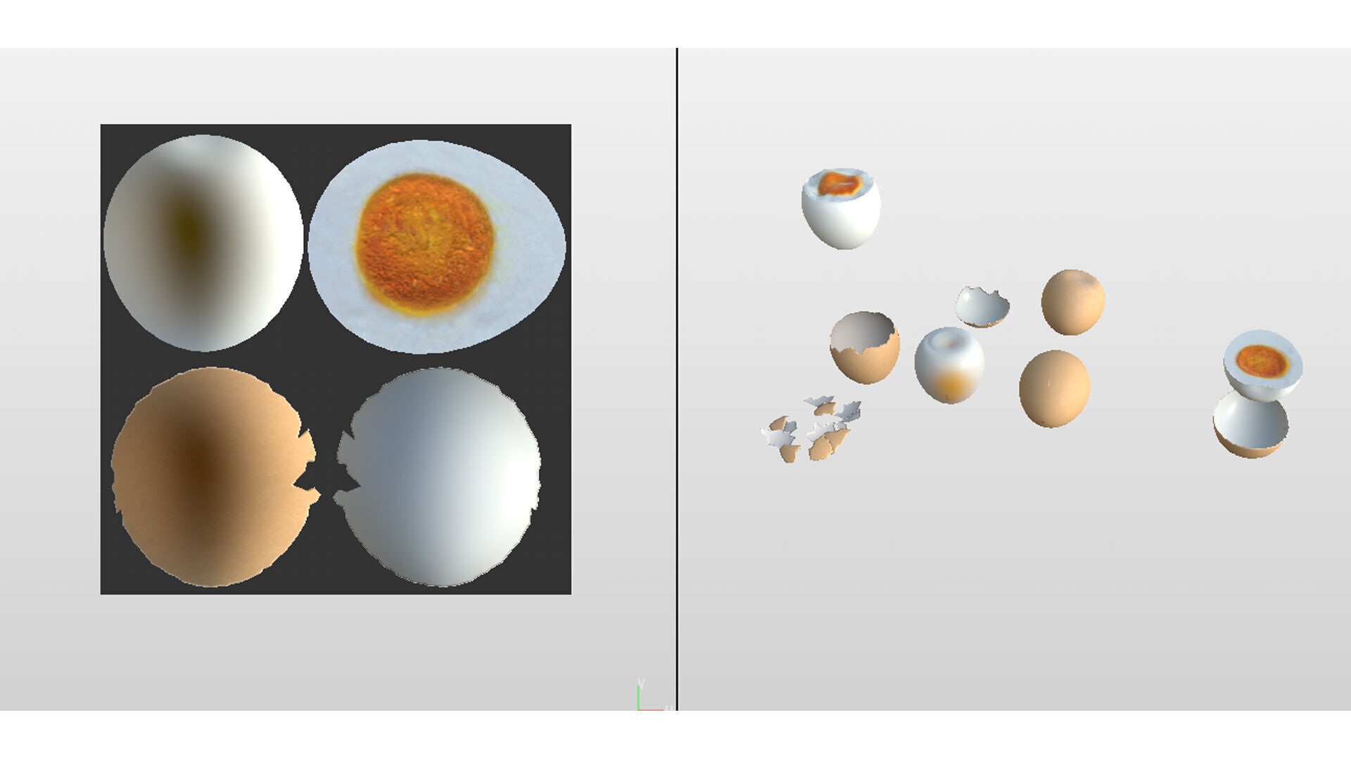 egg food  Low-poly 3D model_8