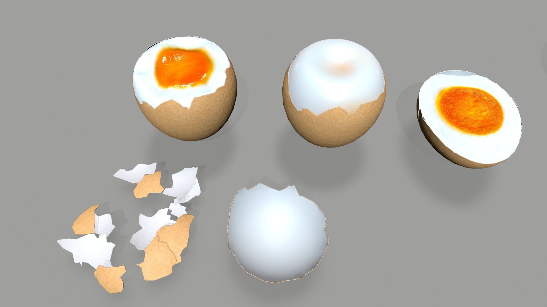 egg food  Low-poly 3D model_5