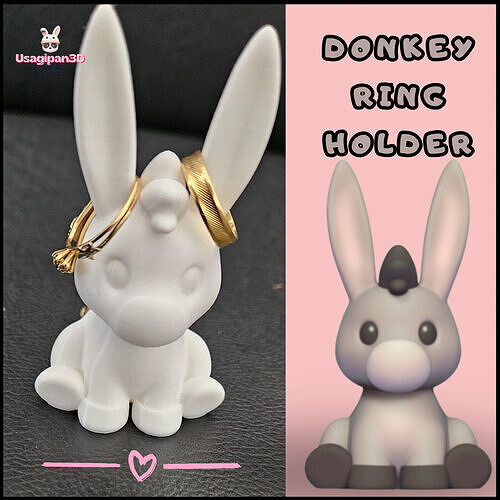 Donkey Ring Holder 3D print model