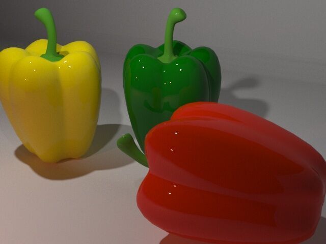 Capcicum Low-poly 3D model_1