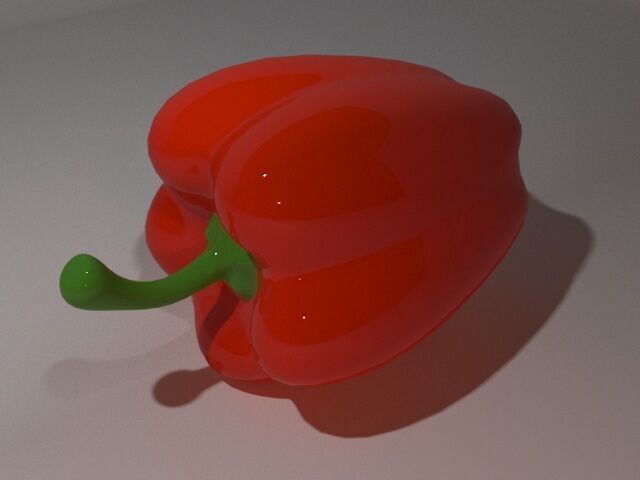 Capcicum Low-poly 3D model_2