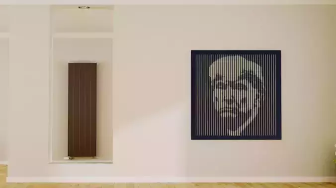 Halftone wall sticker Trump 3D print model