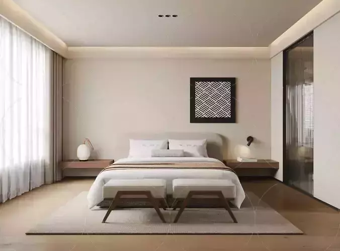 WABI SABI STYLE 3D MODELS BEDROOM 0033