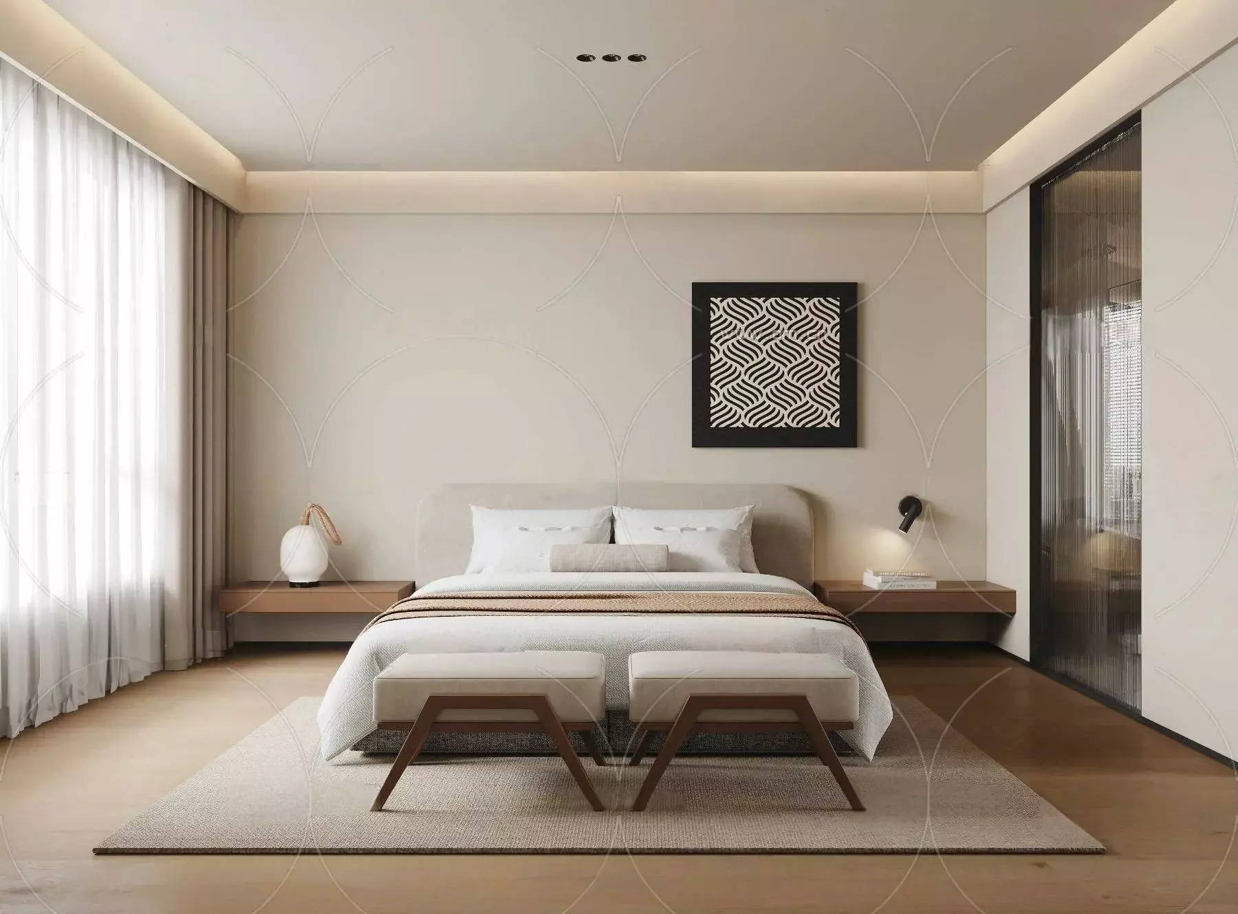 WABI SABI STYLE 3D MODELS BEDROOM 0033 3D model_0
