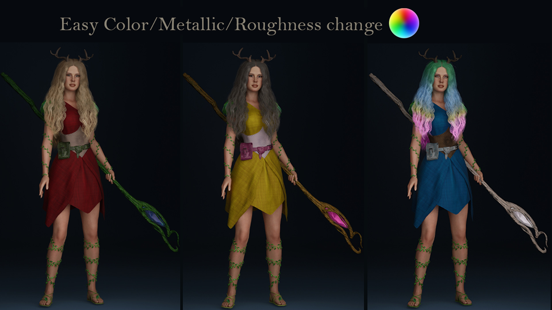 Druid Low-poly 3D model_5