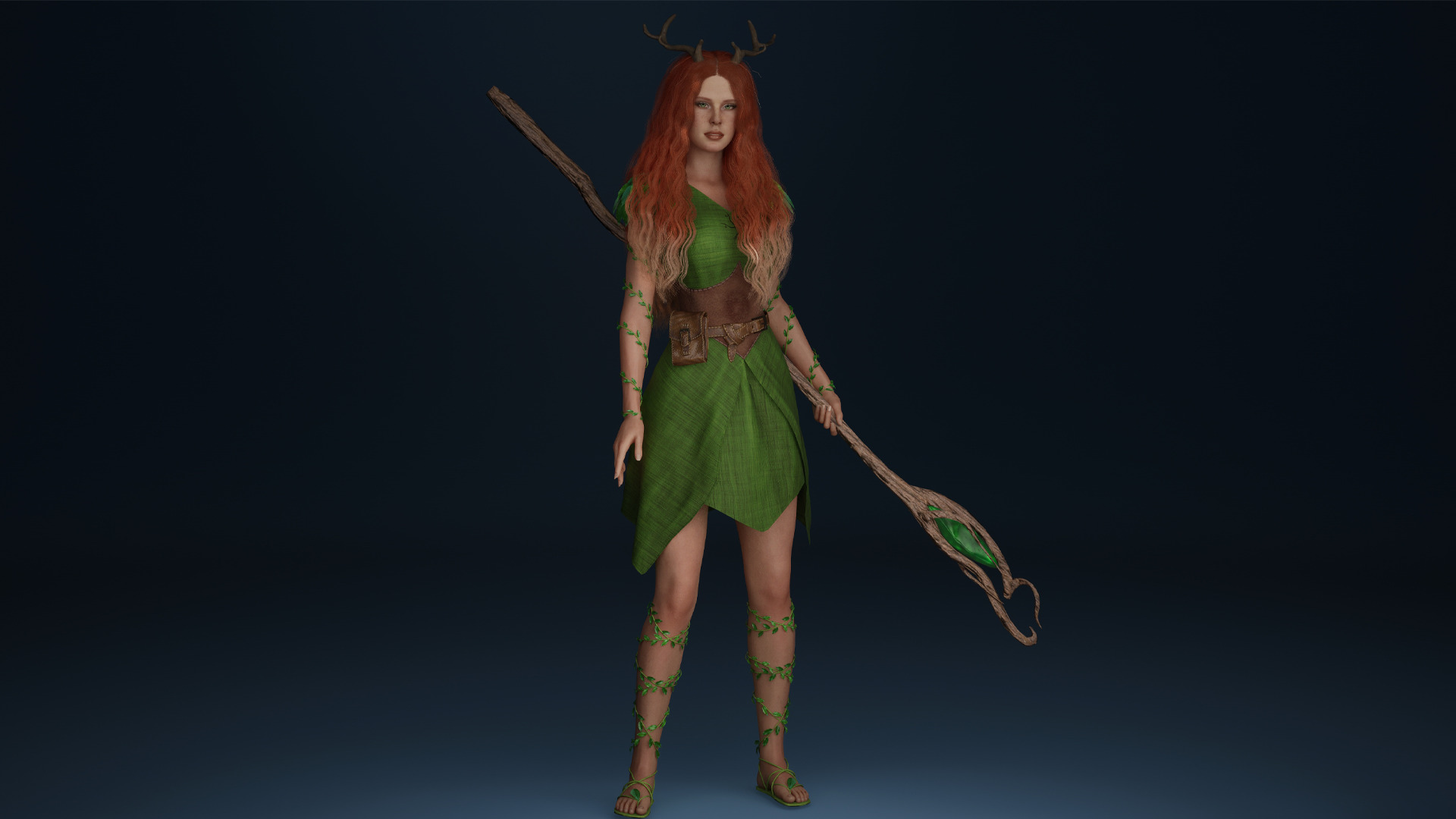 Druid Low-poly 3D model_2