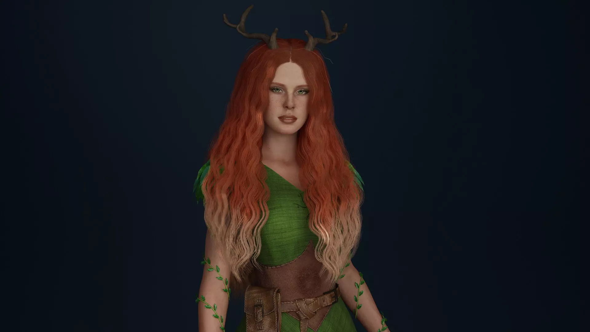 Druid Low-poly 3D model_0