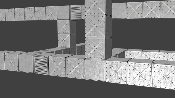 Air Ducts - Game Ready Low-poly 3D model