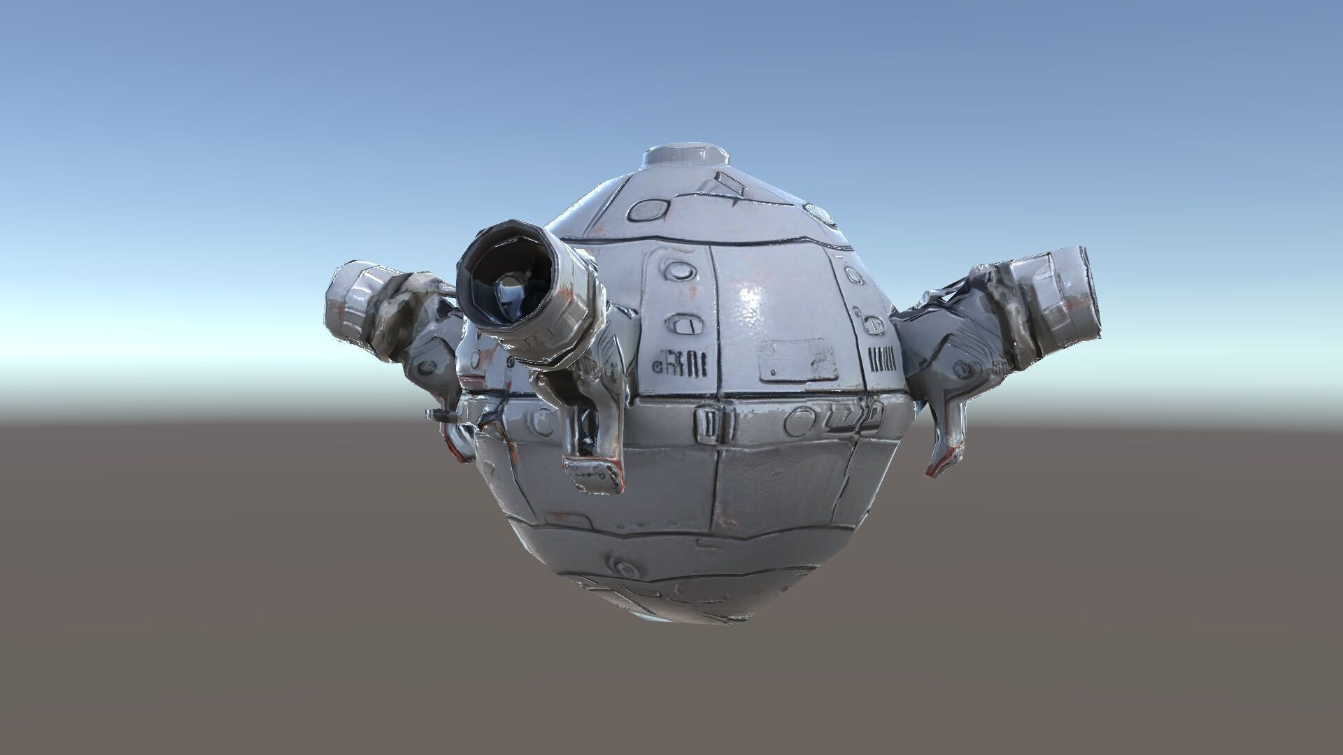 Robotic Surveillance Sphere model pack Low-poly 3D model_36