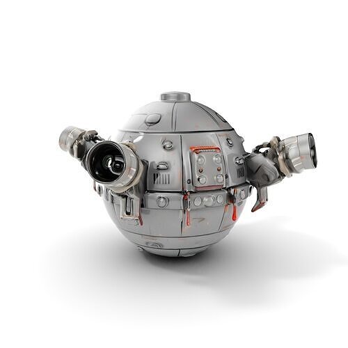 Robotic Surveillance Sphere model pack Low-poly 3D model